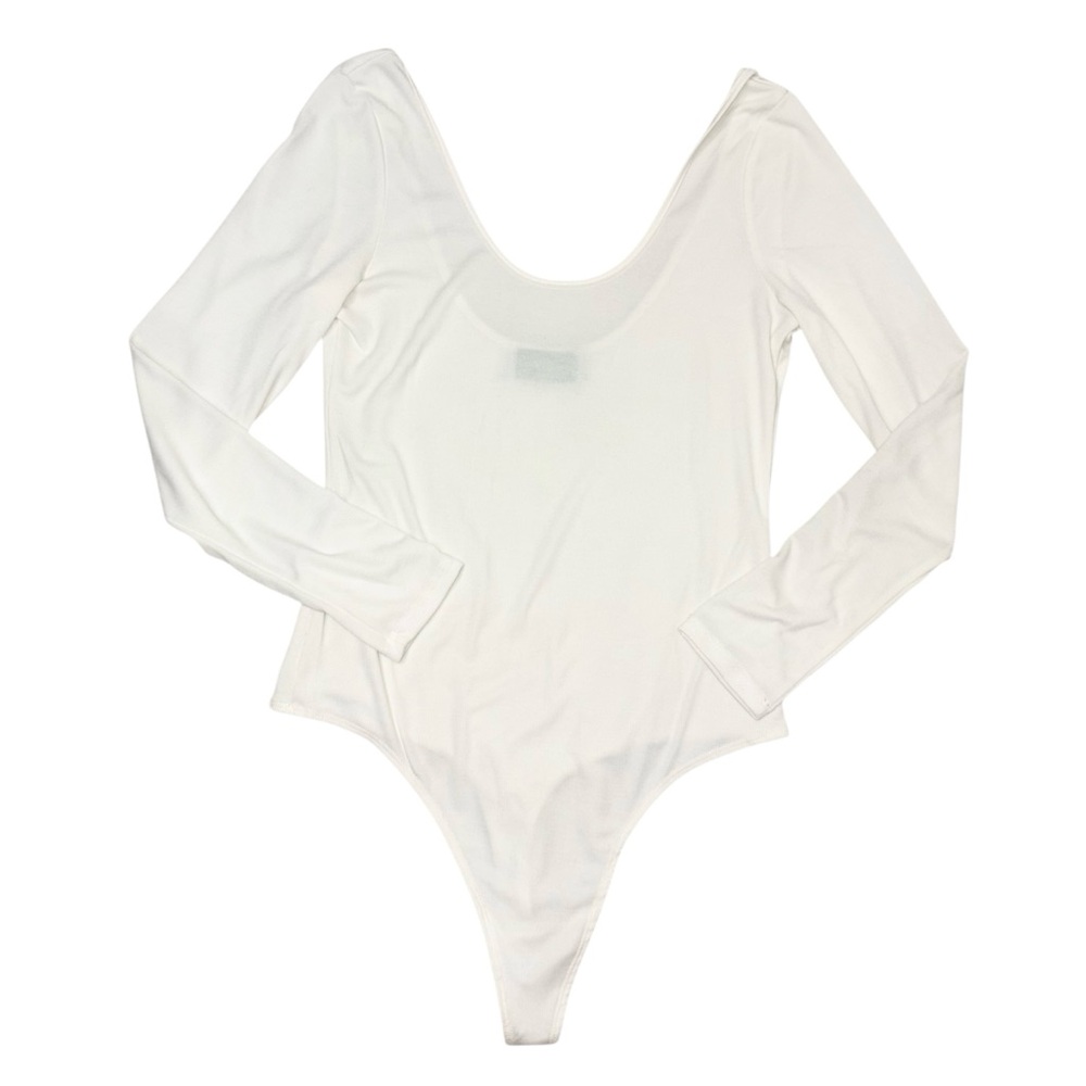 VICI Elegant White Long Sleeve Bodysuit size XL